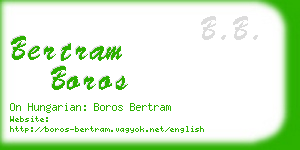 bertram boros business card